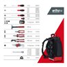 Wiha Mechaniker Werkzeugrucksack 41-tlg. I mit Mechaniker Grundausstattung I stabiler Standboden I mit Laptopfach I Taschen für 