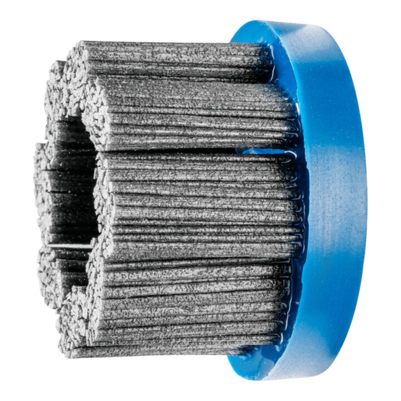 PFERD TOOLS COMPOSITE FLEX Tellerbürste DBU Ø 76x22,2 mm Bohrung SiC-Filament-Ø 1,14 mm Korn 80 stationär