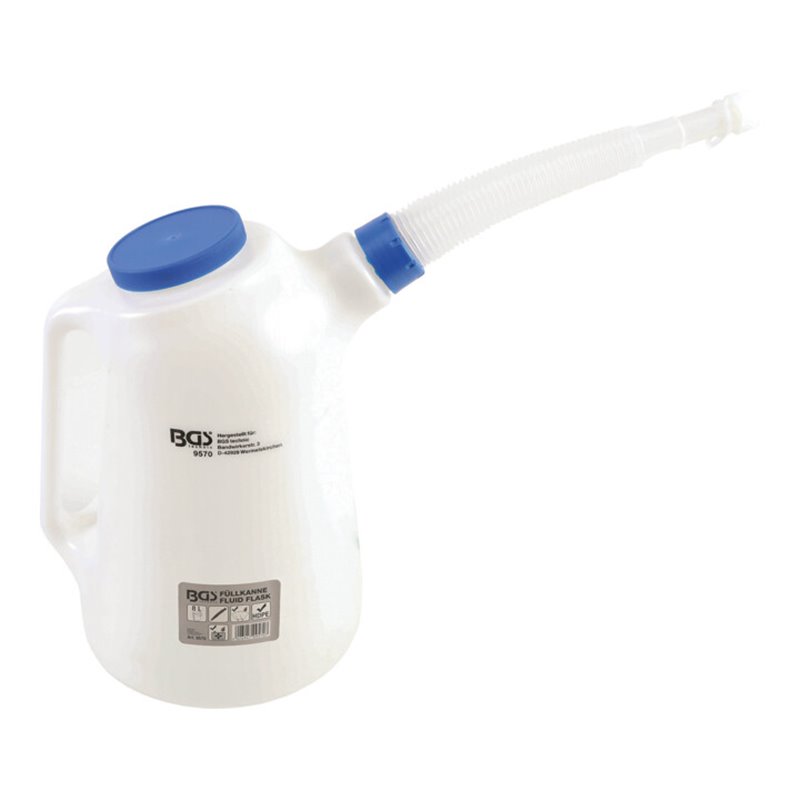 BGS Füllkanne mit flexiblem Ausgussstutzen und Deckel 9570, 8 l