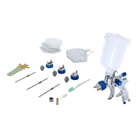 BGS Druckluft-Farbsprühpistole 70048, mit 3 Sprühdüsen, 1,2 - 1,7 - 2,0 mm