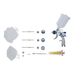 BGS Druckluft-Farbsprühpistole 70048, mit 3 Sprühdüsen, 1,2 - 1,7 - 2,0 mm