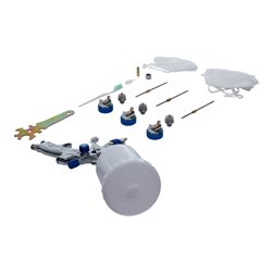 BGS Druckluft-Farbsprühpistole 70048, mit 3 Sprühdüsen, 1,2 - 1,7 - 2,0 mm