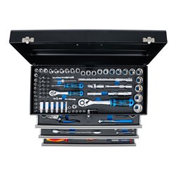 BGS Elektriker-Metall-Werkzeugkoffer 3350, 3 Schubladen, mit 147 Werkzeugen