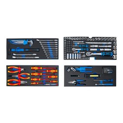 BGS Elektriker-Metall-Werkzeugkoffer 3350, 3 Schubladen, mit 147 Werkzeugen