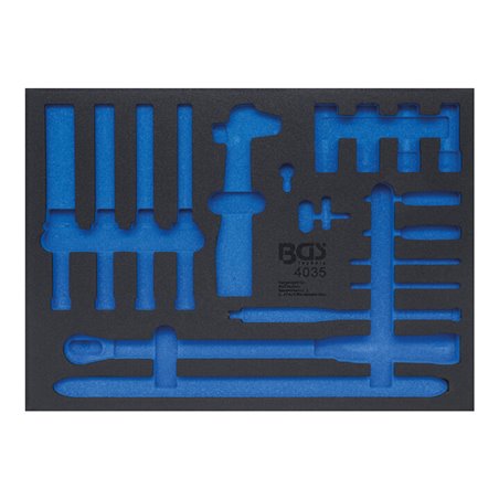 BGS Werkstattwageneinlage 3/3 4035-1, leer, für Art. 4035