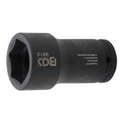 BGS Kraft-Steckschlüssel-Einsatz Sechskant, tief 9812, Antrieb Innenvierkant 20 mm (3/4'), SW 38 mm, für FUSO / Mitsubishi