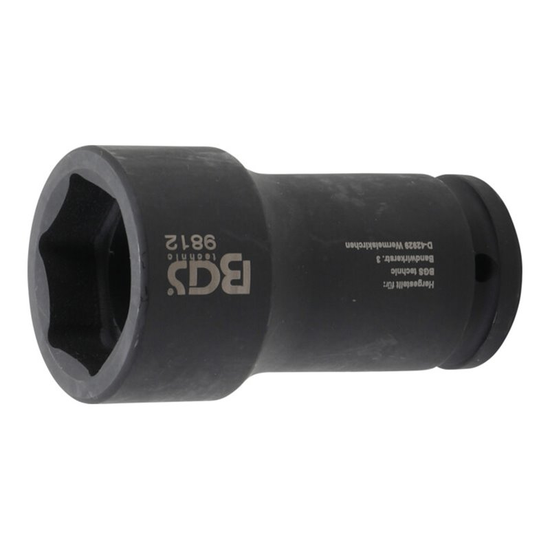 BGS Kraft-Steckschlüssel-Einsatz Sechskant, tief 9812, Antrieb Innenvierkant 20 mm (3/4'), SW 38 mm, für FUSO / Mitsubishi