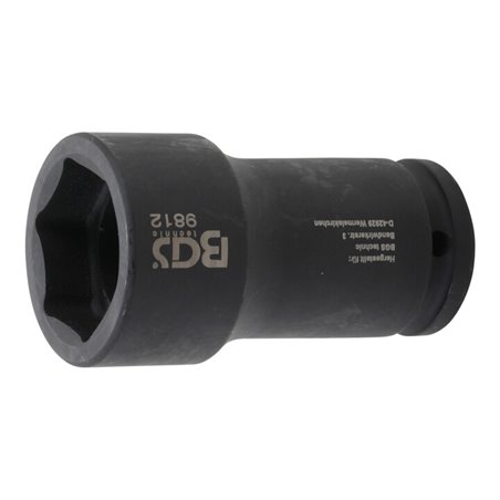 BGS Kraft-Steckschlüssel-Einsatz Sechskant, tief 9812, Antrieb Innenvierkant 20 mm (3/4'), SW 38 mm, für FUSO / Mitsubishi