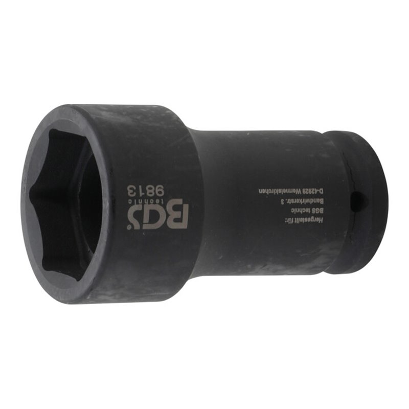 BGS Kraft-Steckschlüssel-Einsatz Sechskant, tief 9813, Antrieb Innenvierkant 20 mm (3/4'), SW 41 mm, für FUSO / Mitsubishi