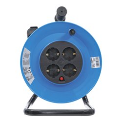 BGS Kabeltrommel 3361, 25 m, 3x1,5 mm², 4 Steckdosen, IP 20, 3000 W