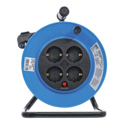 BGS Kabeltrommel 3360, 15 m, 3x1,5 mm², 4 Steckdosen, IP 20, 3000 W