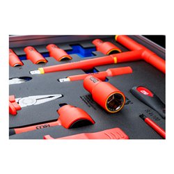 BGS Werkstattwageneinlage 3/3: VDE-Steckschlüssel-Satz 70218, Antrieb Innenvierkant 10 mm (3/8') 26-tlg.