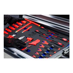 BGS Werkstattwageneinlage 3/3: VDE-Steckschlüssel-Satz 70218, Antrieb Innenvierkant 10 mm (3/8') 26-tlg.