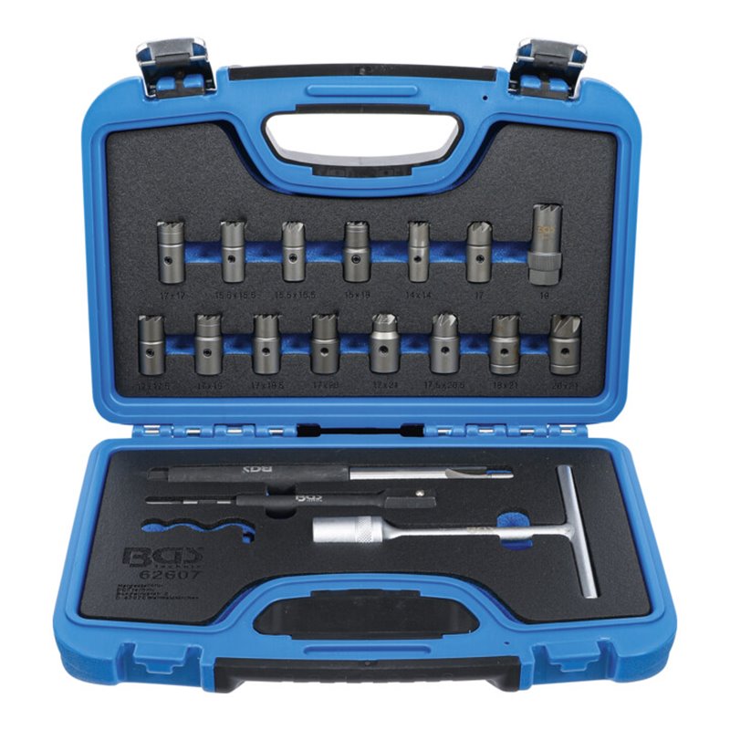 BGS Injektoren-Dichtsitz-Fräser-Satz 62607, 19-tlg.