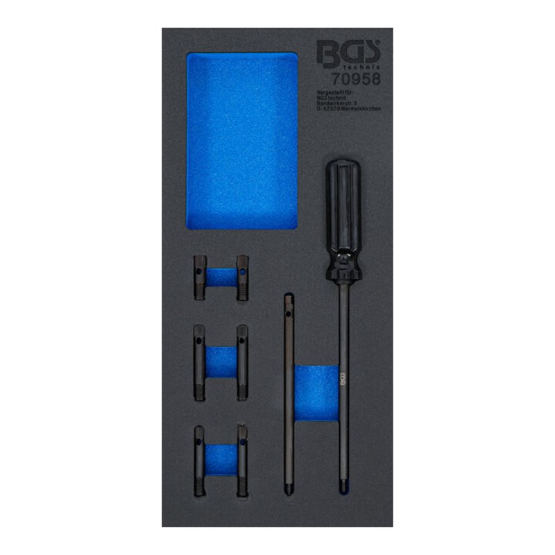 BGS Werkstattwageneinlage 1/3: Ausrichtwerkzeug-Satz für Zylinderkopfdichtungen 70958, für VAG