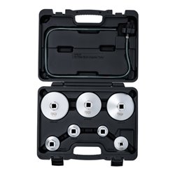BGS Ölfilterschlüssel-Satz 72054, mit Ölfilter-Ablassschlauch, für VAG, BMW, Citroën, Peugeot, Ford, Mercedes-Benz, Opel, Volvo,