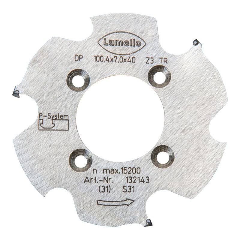 Lamello P-System Nutfräser CNC, DP, D100.4x7xD40 mm, Z3, NL 4xD5.5xD52 mm