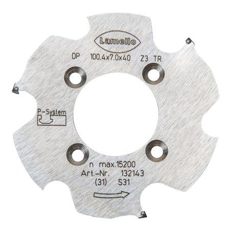 Lamello P-System Nutfräser CNC, DP, D100.4x7xD40 mm, Z3, NL 4xD5.5xD52 mm