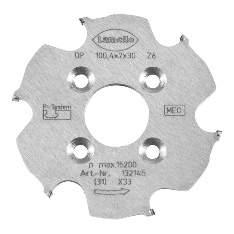 Lamello P-System Nutfräser CNC, DP, D100.4x7xD30 mm, Z6, NL 4xD6.6xD48 mm