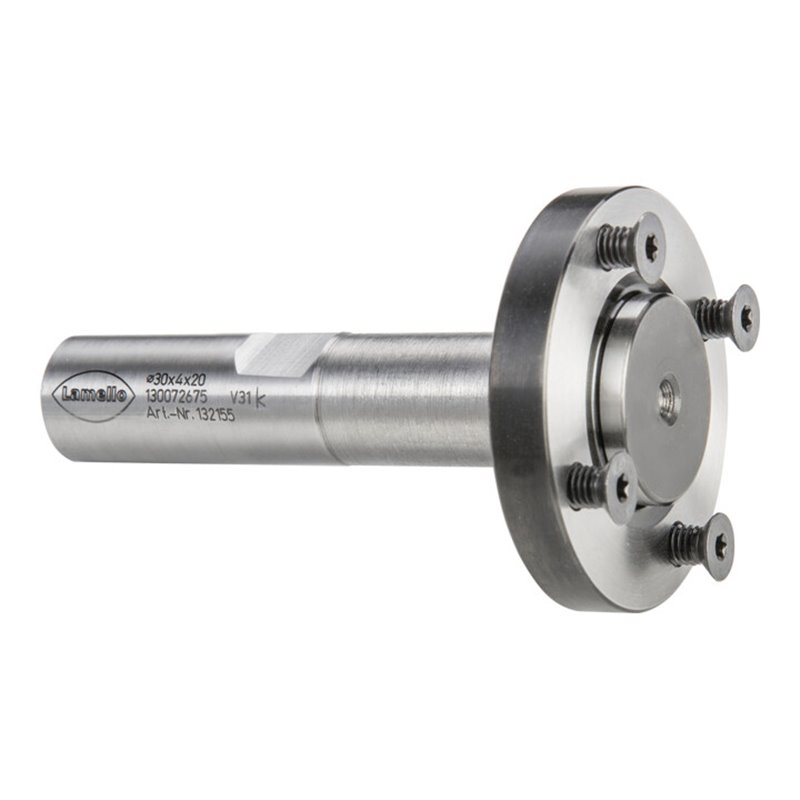 Lamello Fräsdorn zu P-System-Nutfräser, CNC, Spannfläche2°, D30 mm, Schaft D20x50 mm, L 85 mm, NL 4xM4xD48 mm