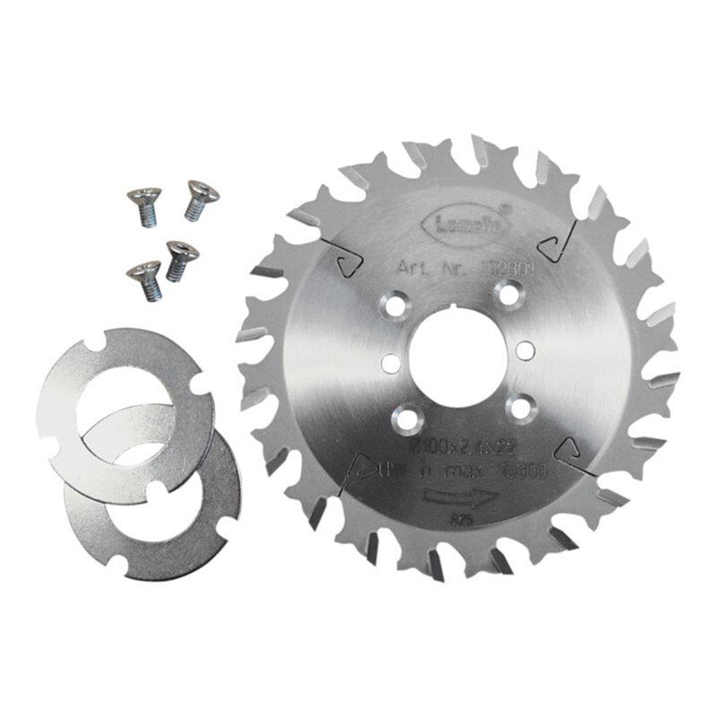 Lamello Sägeblatt für Nutfräsmaschine, HW, D100x2.4xD22 mm, Z20, NL 4, inkl. Distanzscheiben