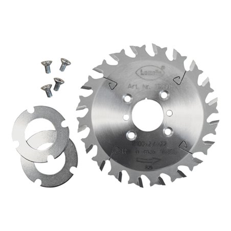 Lamello Sägeblatt für Nutfräsmaschine, HW, D100x2.4xD22 mm, Z20, NL 4, inkl. Distanzscheiben