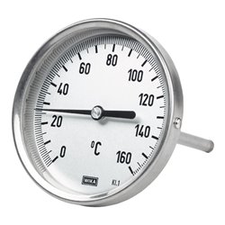 Riegler Bimetallthermometer, G 1/2 hinten, L160, Ã˜ 100, 0 °C bis 120 °C