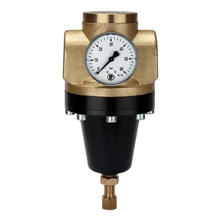 Riegler Hochdruckregler 60 bar, inkl. Mano., G 1, Regelbereich 0,5-12 bar