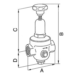 Riegler Druckregler DRV 225, Hochdruckausführung, G 1/4, 1,5 - 20 bar