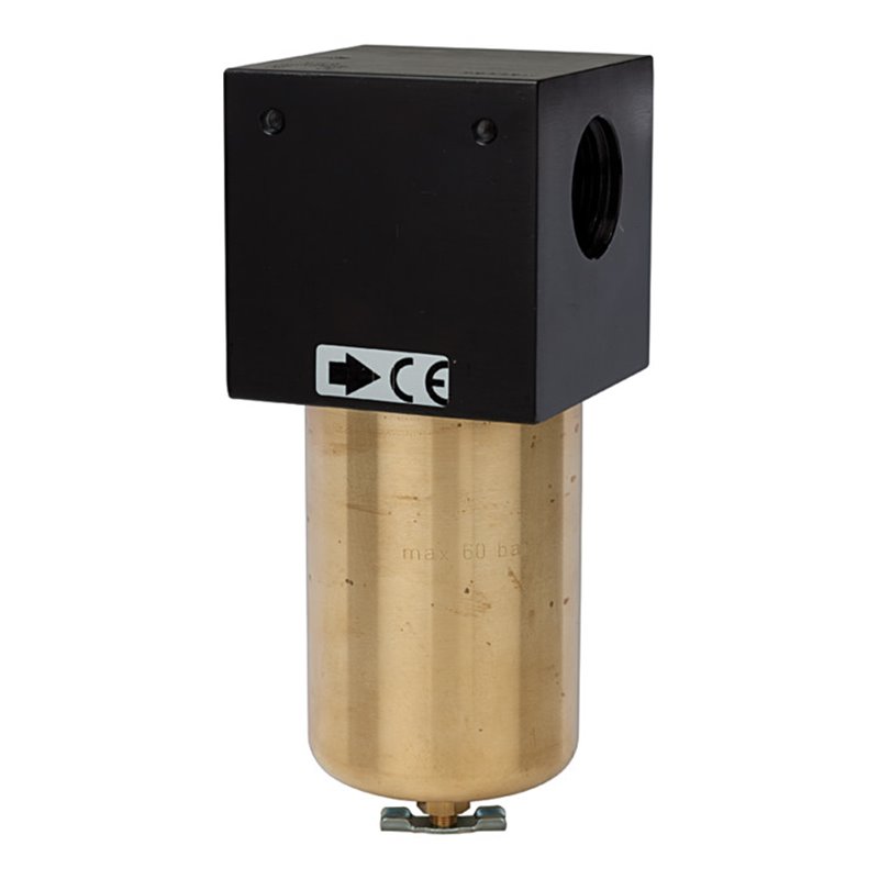 Riegler Mikrofilter für hohe Drücke bis 60 bar, Handablassventil, G 1/2