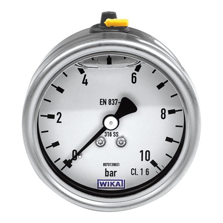 Riegler Glyzerinmano, CrNi-Stahl, G 1/2 exzentrisch, 0 - 25,0 bar, Ã˜ 100