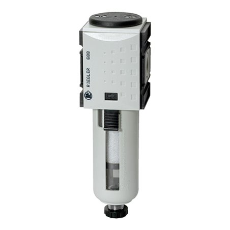 Riegler Vorfilter »FUTURA«, PC-Beh., Schutzkorb, 0,3 µm, BG 4, G 3/4, HA