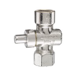 Riegler Manometer-Druckknopfhahn, G 1/2, aus Messing vernickelt