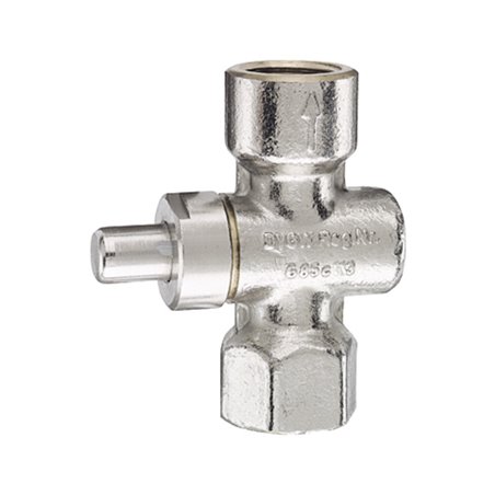 Riegler Manometer-Druckknopfhahn, G 1/2, aus Messing vernickelt