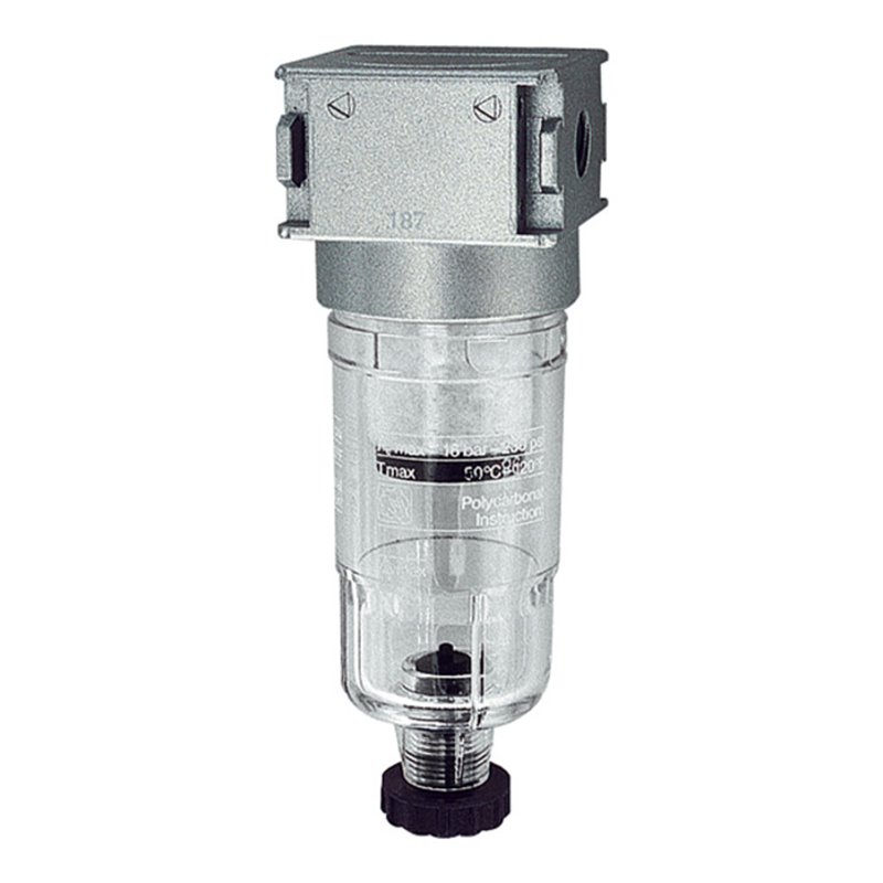 Riegler Vorfilter »multifix-mini«, mit PC-Behälter, 0,3 µm, BG 0, G 1/8