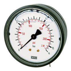 Riegler Glyzerinmano., Kunststoff, G 1/4 hinten zentr., 0 - 1,6 bar, Ã˜ 63