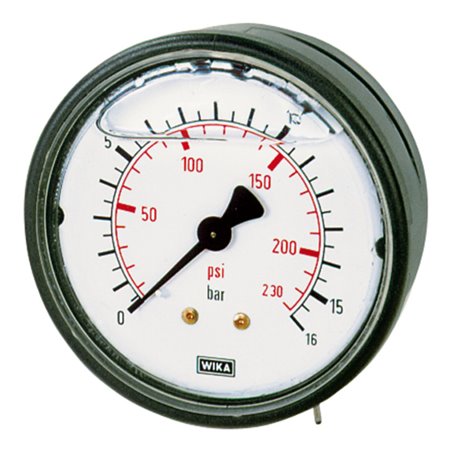 Riegler Glyzerinmano., Kunststoff, G 1/4 hinten zentr., 0 - 1,6 bar, Ã˜ 63