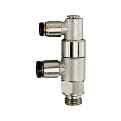 Riegler Stoppventil pneumatisch betätigt, G 1/4, Steckanschluss 6/4