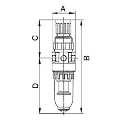 Riegler Filterregler »Standard-mini«, mit PC-Behälter inkl. Mano., G 1/8
