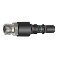 Riegler Nippel mit RSV für Kupplungen NW 8, ISO 6150 C, Stahl, G 3/8 AG