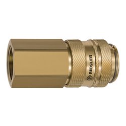 Riegler Schnellverschlusskupplung NW 19, Messing blank, G 3/4 IG