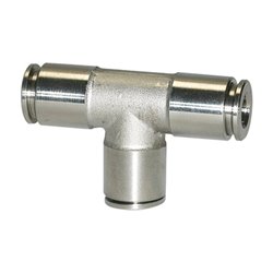 Riegler T-Steckverbindung, für Schlauch-Außen-Ã˜ 12, 15bar, Edelst. 1.4404