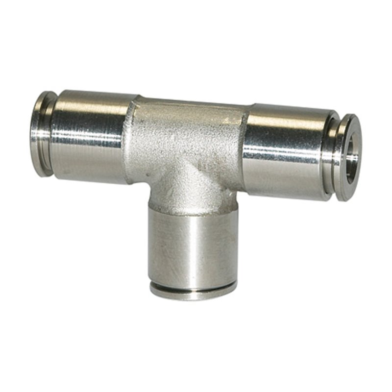Riegler T-Steckverbindung, für Schlauch-Außen-Ã˜ 12, 15bar, Edelst. 1.4404