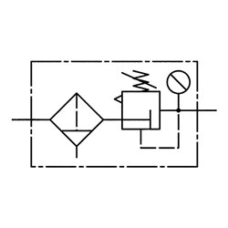 Riegler Filterregler »multifix«, mit PC-Behälter, Schutzkorb, BG 3, G 1/2