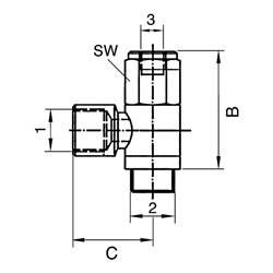 Riegler Pneumatisch entsperrbares Rückschlagventil G 1/4, G 1/4 i., G 1/8