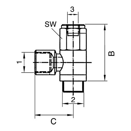 Riegler Pneumatisch entsperrbares Rückschlagventil G 1/4, G 1/4 i., G 1/8