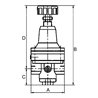 Riegler Präzisionsdruckregler o. Mano, G 3/8, 0,05-3 bar, hoher Durchfl.
