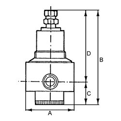 Riegler Edelstahl-Druckregler, 1.4404, rücksteuerbar, G 1/4, 0,5 - 8 bar