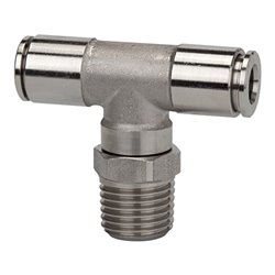 Riegler T-Steckverschra., drehbar, R 1/4 a., Schl.-Ã˜ 10, 15bar, ES 1.4404