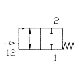 Riegler Stoppventil pneumatisch betätigt, G 3/8, G 3/8 i., G 1/8 i.
